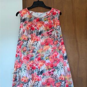 Athleta Vibrant Floral Zephyr Tank - Pink and Gray